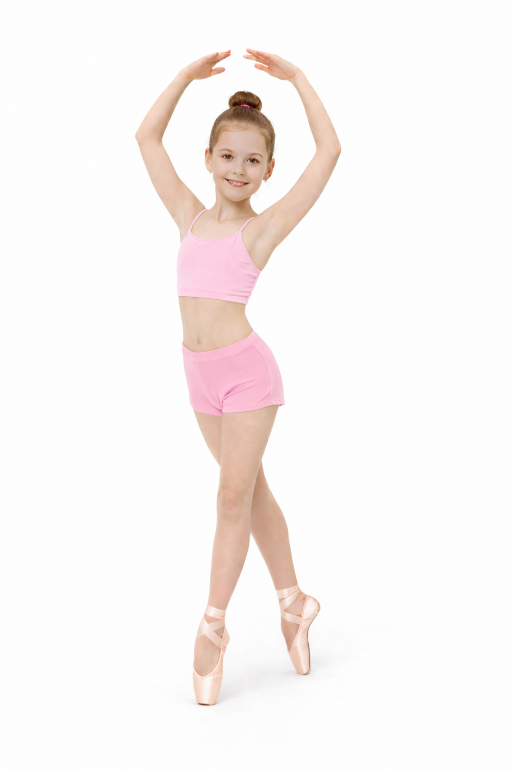 TOP SPALLINE SOTTILI ROSA DANZA BAMBINA